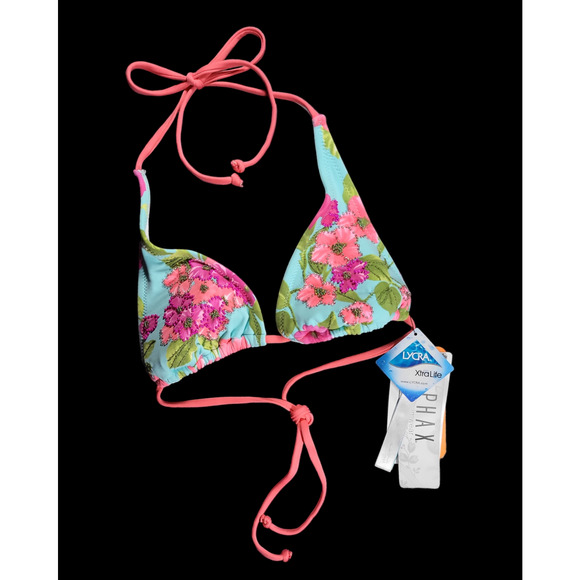 NWT PHAX Maria Bonita Divine Embellished Beaded Triangle Bikini Top Size M - Picture 3 of 8